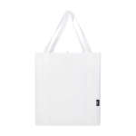 Saco multiusos de poliéster reciclado com base de apoio 29 L cor branco terceira vista frontal