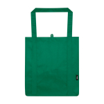 Saco multiusos de poliéster reciclado com base de apoio 29 L cor verde segunda vista frontal
