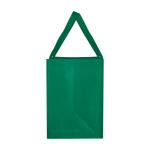 Saco multiusos de poliéster reciclado com base de apoio 29 L cor verde vista lateral