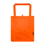Saco multiusos de poliéster reciclado com base de apoio 29 L cor cor-de-laranja segunda vista frontal