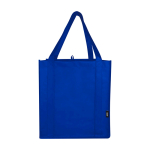 Saco multiusos de poliéster reciclado com base de apoio 29 L cor azul real terceira vista frontal