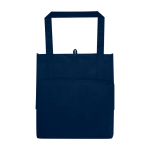 Saco multiusos de poliéster reciclado com base de apoio 29 L cor azul-marinho segunda vista traseira