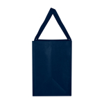 Saco multiusos de poliéster reciclado com base de apoio 29 L cor azul-marinho vista lateral
