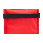 Saco térmico de non-woven reciclado para 6 latas e capacidade 4 L cor vermelho segunda vista traseira