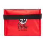 Saco térmico de non-woven reciclado para 6 latas e capacidade 4 L cor vermelho vista impressão serigrafia