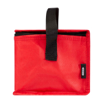 Saco térmico de non-woven reciclado para 6 latas e capacidade 4 L cor vermelho vista lateral