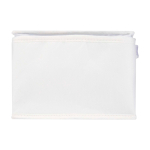 Saco térmico de non-woven reciclado para 6 latas e capacidade 4 L cor branco segunda vista frontal