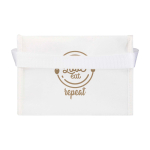 Saco térmico de non-woven reciclado para 6 latas e capacidade 4 L cor branco vista impressão serigrafia