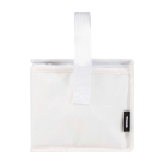 Saco térmico de non-woven reciclado para 6 latas e capacidade 4 L cor branco vista lateral