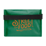 Saco térmico de non-woven reciclado para 6 latas e capacidade 4 L cor verde vista impressão serigrafia