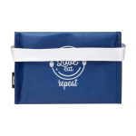 Saco térmico de non-woven reciclado para 6 latas e capacidade 4 L cor azul real vista impressão serigrafia