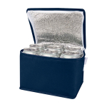 Saco térmico de non-woven reciclado para 6 latas e capacidade 4 L cor azul-marinho