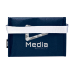 Saco térmico de non-woven reciclado para 6 latas e capacidade 4 L cor azul-marinho vista impressão serigrafia