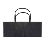 Saco de mão extragrande de poliéster reciclado com asas 65 L cor preto segunda vista frontal