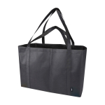 Saco de mão extragrande de poliéster reciclado com asas 65 L cor preto