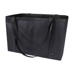 Saco de mão extragrande de poliéster reciclado com asas 65 L cor preto segunda vista