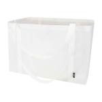 Saco de mão extragrande de poliéster reciclado com asas 65 L cor branco segunda vista