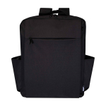 Mochila de poliéster reciclado com compartimento para portátil 15'' cor cinzento-escuro segunda vista frontal