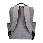 Mochila de poliéster reciclado com compartimento para portátil 15'' cor cinzento mesclado segunda vista traseira