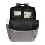 Mochila de poliéster reciclado com compartimento para portátil 15'' cor cinzento mesclado segunda vista