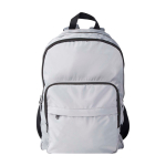 Mochila para portátil de poliéster reciclado com bolso para PC 15'' cor cinzento segunda vista frontal