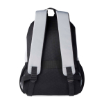 Mochila para portátil de poliéster reciclado com bolso para PC 15'' cor cinzento segunda vista traseira