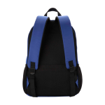 Mochila para portátil de poliéster reciclado com bolso para PC 15'' cor azul real segunda vista traseira