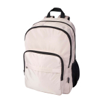 Mochila para portátil de poliéster reciclado com bolso para PC 15'' cor marfim