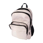 Mochila para portátil de poliéster reciclado com bolso para PC 15'' cor marfim terceira vista