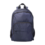 Mochila para portátil de poliéster reciclado com bolso para PC 15'' cor azul-marinho segunda vista frontal