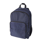 Mochila para portátil de poliéster reciclado com bolso para PC 15'' cor azul-marinho