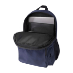 Mochila para portátil de poliéster reciclado com bolso para PC 15'' cor azul-marinho segunda vista