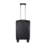 Trolley de cabine de plástico reciclado com compartimento PC 20'' cor preto segunda vista frontal