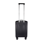 Trolley de cabine de plástico reciclado com compartimento PC 20'' cor preto segunda vista traseira
