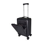 Trolley de cabine de plástico reciclado com compartimento PC 20'' cor preto segunda vista