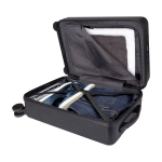 Trolley de cabine de plástico reciclado com compartimento PC 20'' cor preto quarta vista