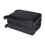 Trolley de cabine de plástico reciclado com compartimento PC 20'' cor preto terceira vista frontal