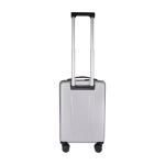 Trolley de cabine de plástico reciclado com compartimento PC 20'' cor prateado segunda vista traseira