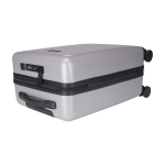 Trolley de cabine de plástico reciclado com compartimento PC 20'' cor prateado vista detalhe 1