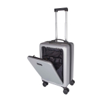 Trolley de cabine de plástico reciclado com compartimento PC 20'' cor prateado segunda vista