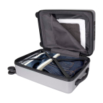 Trolley de cabine de plástico reciclado com compartimento PC 20'' cor prateado quarta vista