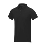 Polo de manga curta, algodão piqué, homem 200 g/m2 Elevate Life cor preto