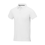 Polo de manga curta, algodão piqué, homem 200 g/m2 Elevate Life cor branco