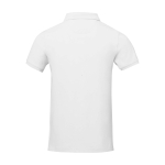 Polo de manga curta, algodão piqué, homem 200 g/m2 Elevate Life cor branco segunda vista traseira