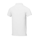 Polo de manga curta, algodão piqué, homem 200 g/m2 Elevate Life cor branco terceira vista traseira