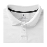 Polo de manga curta, algodão piqué, homem 200 g/m2 Elevate Life cor branco