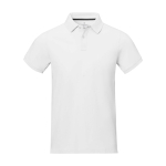 Polo de manga curta, algodão piqué, homem 200 g/m2 Elevate Life cor branco segunda vista frontal