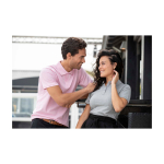 Polo de manga curta, algodão piqué, homem 200 g/m2 Elevate Life cor branco imagem de estilo de vida