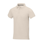 Polo de manga curta, algodão piqué, homem 200 g/m2 Elevate Life cor areia