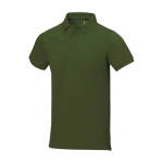 Polo de manga curta, algodão piqué, homem 200 g/m2 Elevate Life cor verde militar